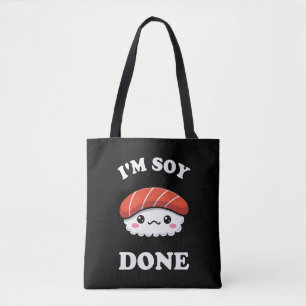 Ik ben soja klaar Kawaii Sushi Tote Bag