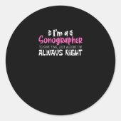 Ik ben Sonografe Sonografie Ronde Sticker (Voorkant)