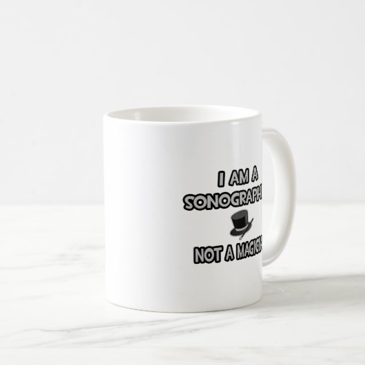 Ik ben Sonographer... Geen tovenaar Koffiemok (Voorkant rechts)