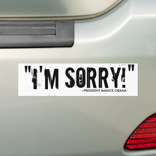 "IK BEN SORRY" BUMPERSTICKER (Op auto)