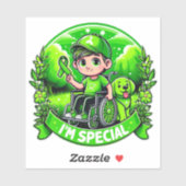 🌟 Ik ben speciaal – Cerebral Palsy Awareness Desi Sticker (Vel)