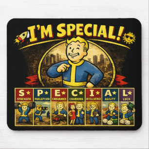 Ik ben Speciaal Fallout Geïnspireerde Stats Muis Muismat