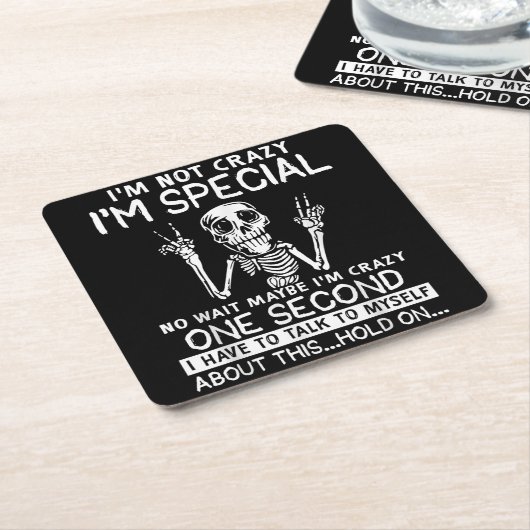 Ik ben speciaal Nee, wacht misschien me gekke sche Kartonnen Onderzetters (Schuin)