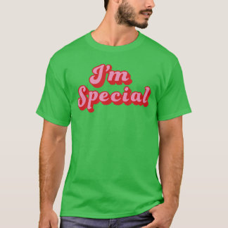 Ik ben speciaal retro vintage stijl ontwerp zeggen t-shirt