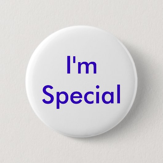 Ik ben speciaal ronde button 5,7 cm (Voorkant)