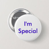 Ik ben speciaal ronde button 5,7 cm (Voorkant /achterkant)