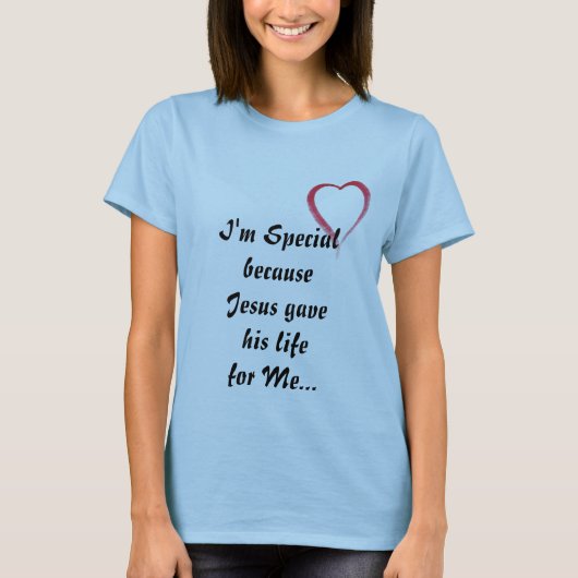 Ik ben speciaal t-shirt (Voorkant)