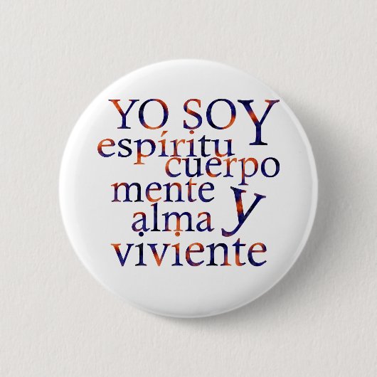 Ik ben SpiritBodyMindSoul ESP Ronde Button 5,7 Cm (Voorkant)