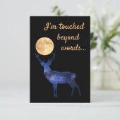 Ik ben sprakeloos geroerd bedankkaart (Staand voorkant)