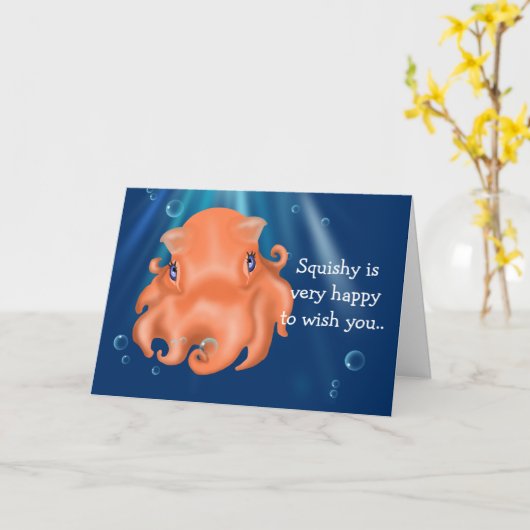 Ik ben Squishy Kaart (Gele Bloem)