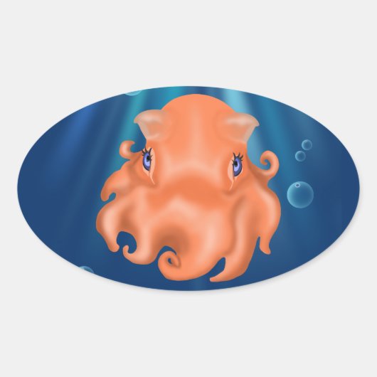 Ik ben Squishy Ovale Sticker (Voorkant)