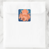 Ik ben Squishy Vierkante Sticker (Tas)