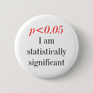 Ik ben statistisch significant ronde button 5,7 cm