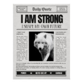 Ik ben sterk, dagelijks citaat, bevestiging perfect poster (Voorkant)