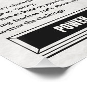 Ik ben sterk, dagelijks citaat, bevestiging perfect poster (Hoek)