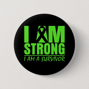 Ik ben sterk dat ik een Survivor Non-Hodgkin lymfo Ronde Button 5,7 Cm