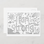 Ik ben sterk - het Briefkaart van het Boek kleuren (Voorkant / Achterkant)