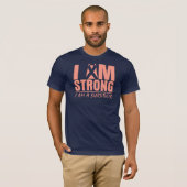 Ik ben sterk - ik ben een overlevende - baarmoeder t-shirt (Voorkant volledig)