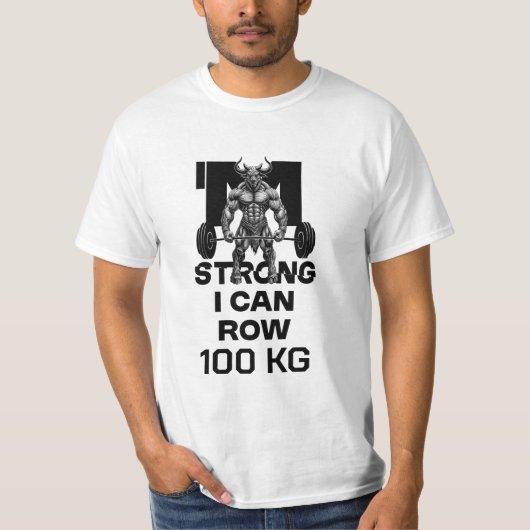 Ik ben sterk, ik kan roeien t-shirt (Voorkant)