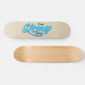 Ik ben sterk in Jesus Black en Blue Persoonlijk Skateboard (Horizontaal)