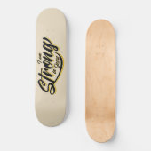 Ik ben sterk in Jesus Black en Gold Persoonlijk Skateboard (Voorkant)