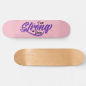 Ik ben sterk in Jesus Black en Paars Persoonlijk Skateboard (Horizontaal)