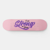 Ik ben sterk in Jesus Black en Paars Persoonlijk Skateboard (Horizontaal)