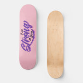 Ik ben sterk in Jesus Black en Paars Persoonlijk Skateboard (Voorkant)