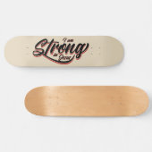 Ik ben sterk in Jesus Black en Red Persoonlijk Skateboard (Horizontaal)