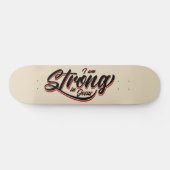 Ik ben sterk in Jesus Black en Red Persoonlijk Skateboard (Horizontaal)