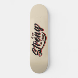 Ik ben sterk in Jesus Black en Red Persoonlijk Skateboard