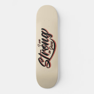 Ik ben sterk in Jesus Black en Red Persoonlijk Skateboard