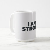 Ik ben sterk koffiemok (Voorkant links)