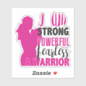 Ik ben sterk, krachtig, onverdiend. A Warrior Sticker (Vel)