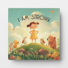 Ik ben sterk - Meisjes empowerment Fotoplaat