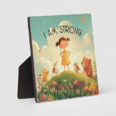 Ik ben sterk - Meisjes empowerment Fotoplaat (Voorkant)