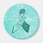 "Ik ben sterk" MG Awareness Ribbon Large Magnet (Voorkant)