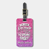 IK BEN STERK OMDAT EEN STERKE VROUW MIJ HEEFT GESP BAGAGELABEL (Voorkant verticaal)