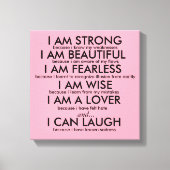 IK BEN STERK POSTER CANVAS AFDRUK (Voorkant)