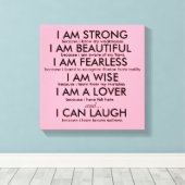 IK BEN STERK POSTER CANVAS AFDRUK (Insitu (Houten vloer))