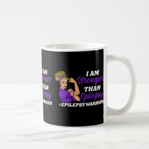Ik ben sterker dan Epilepsy Warrior Epilepsy AWare Koffiemok