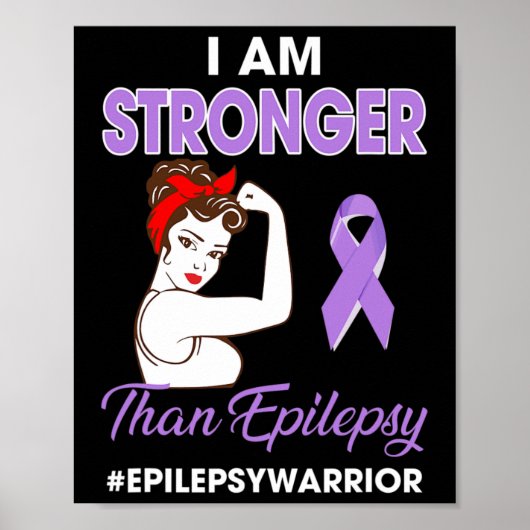 Ik ben sterker dan Epilepy- Epilepy Awareness Poster (Voorkant)