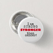 Ik ben sterker dan kankerButton Ronde Button 3,2 Cm (Voorkant /achterkant)