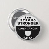 Ik Ben Sterker Dan Longkanker Knop Ronde Button 5,7 Cm (Voorkant /achterkant)