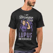 Ik ben sterker dan Lupus Warrior Lupus Bewustheid T-shirt (Voorkant)