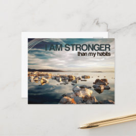"Ik ben sterker" motivatie bevestiging Briefkaart