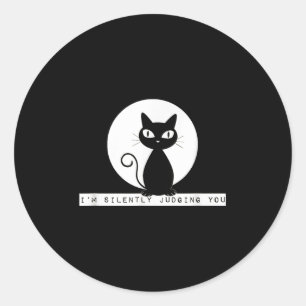 Ik ben stil als ik je cat Stare Meme Funny Judgm o Ronde Sticker