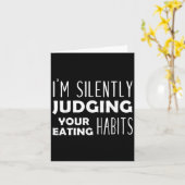 Ik ben stil bij je eetgewoonten grappige Vegan Kaart (Gele Bloem)