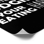 Ik ben stil bij je eetgewoonten grappige Vegan Poster (Hoek)