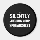 Ik ben stilletjes je spreadsheet aan het beoordele magneet (Voorkant)